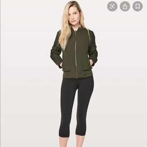 Lululemon Non-Stop Bomber Reversible Jacket Olive